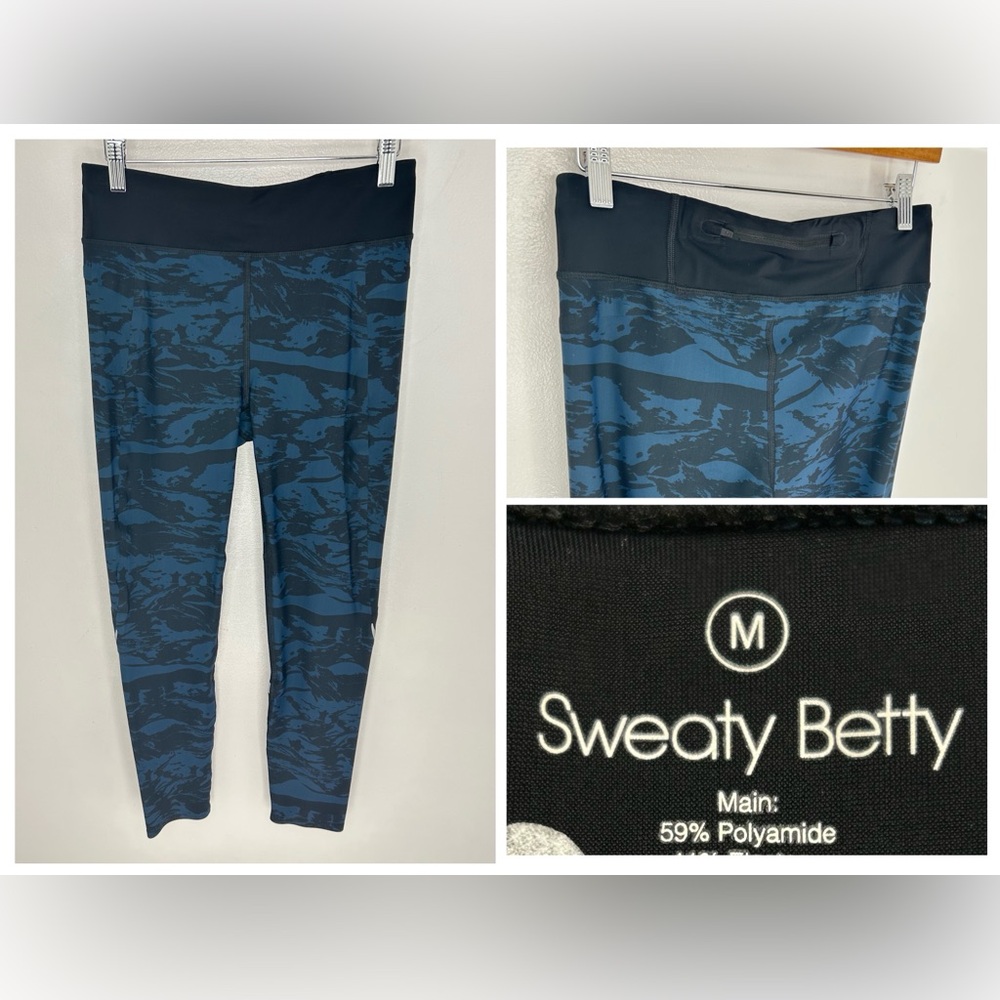 Sweaty Betty Power Womens Reflective Leggings Size Medium 7/8 Workout 28x25‎